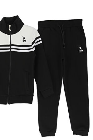 Erkek Çocuk Eşofman Takım-3 İplik Şardonlu-Fermuarlı-Hakim Yaka 12-16 Yaş 12381