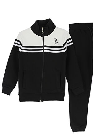 Erkek Çocuk Eşofman Takım-3 İplik Şardonlu-Fermuarlı-Hakim Yaka 12-16 Yaş 12381