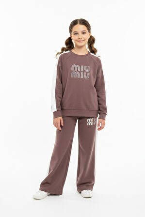 Kız Çocuk Oysho Kumaş Şerit Garni Detaylı Alt-Üst Takım 12302