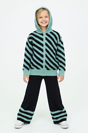 Kız Çocuk Triko 2'li Alt-Üst Takım (Hırka ve Alt)  10-15 Yaş 12431