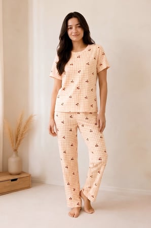 Kız Çocuk Pamuklu Milan Kumaş Pijama Takımı 8-16 Yaş 12699HC