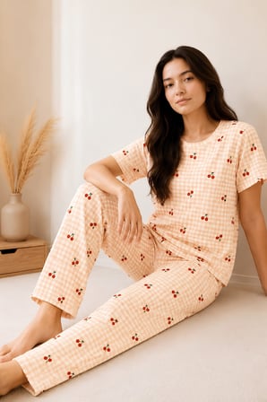 Kız Çocuk Pamuklu Milan Kumaş Pijama Takımı 8-16 Yaş 12699HC