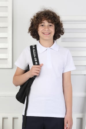 2'li T-Shirt Erkek Çocuk %100 Pamuk Okul Tarz 5-13 Yaş 12277