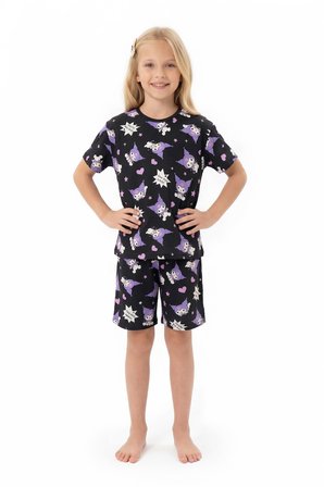 Kız Çocuk %100 Pamuk Ve Şortlu Pijama Takımı 8-13 Yaş 12721IS
