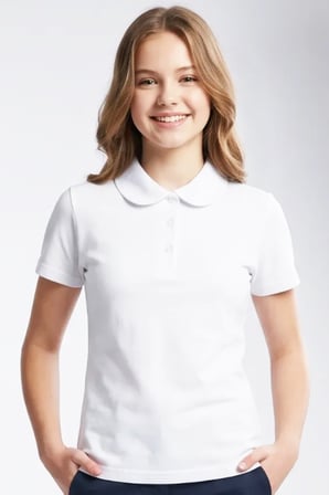 Kız Çocuk %100 Pamuk ve Okul Tarz  T-Shirt 5-16 Yaş 12724AT