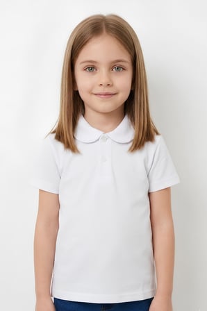 Kız Çocuk %100 Pamuk ve Okul Tarz  T-Shirt 5-16 Yaş 12724AT