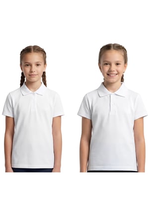 2'li T-Shirt -%100 Pamuk ve Okul Tarz- Kız Çocuk 5-16 Yaş 12727AT