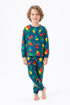 Erkek Çocuk %100 Pamuk Pijama Takımı 3-8 Yaş 12736IS