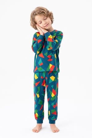 Erkek Çocuk %100 Pamuk Pijama Takımı 3-8 Yaş 12736IS