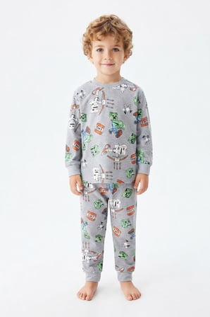 Erkek Çocuk %100 Pamuk Pijama Takımı 9-36Ay 12737IS