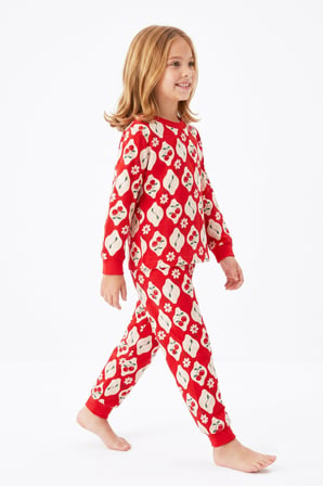 Kız Çocuk %100 Pamuk ve Baskılı Pijama Takımı 3-13 Yaş 12738IS
