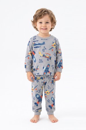 Erkek Çocuk %100 Pamuk Pijama Takımı 9-36Ay 12737IS
