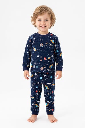 Erkek Çocuk %100 Pamuk Pijama Takımı 9-36Ay 12737IS