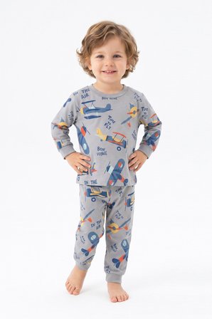Erkek Çocuk %100 Pamuk Pijama Takımı 9-36Ay 12737IS