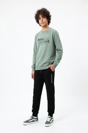 Erkek Çocuk Eşofman Takımı -2 İplik (Sweatshirt+Pantolon) 6-16 Yaş 12771SMP