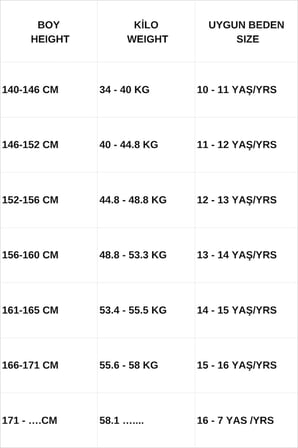 Kız Çocuk Fırfır Kumaş 3'lü Takım 10-17 Yaş 12780SMP