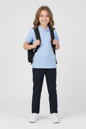 Kız Çocuk T-Shirt %100 Pamuk ve Okul Tarz 6-16 Yaş 12784MRT