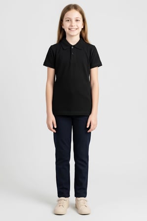 Kız Çocuk T-Shirt %100 Pamuk ve Okul Tarz 6-16 Yaş 12784MRT