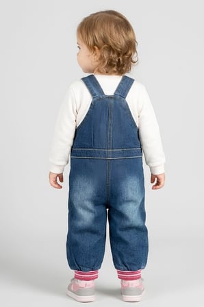 Kız Bebek Welsoft İçli Jean Tulum Salopet 1-3 Yaş 12795MBK