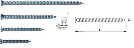 S'82 Buldex Vida 7.5x150 mm Dübelsiz Beton Montaj Vidası 10 Adet