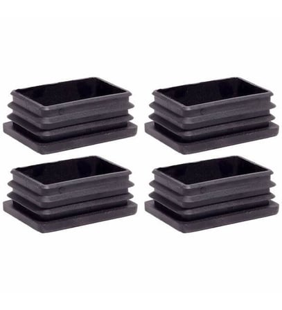 S'82 Profil İç Tapa 30x20 mm Mat Siyah 4 Adet