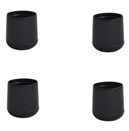 S'82 Sandalye Pabucu 28 mm Mat Siyah 4 Adet