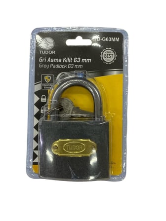 S'82 Tudor Asma Kilit 63 mm Gri