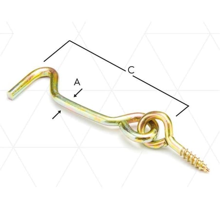 S'82 Ennalbur Çengelli Askı 3.5 mm 8 cm 18x60 Altın