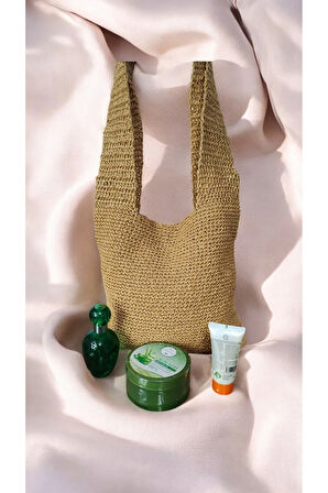 El Yapımı Sapı Derili Kol Çantası