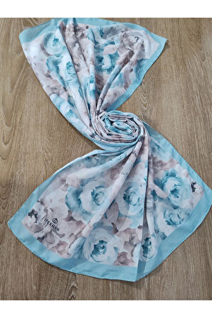 İpekhan Çiçek Desenli Şal Yeşil