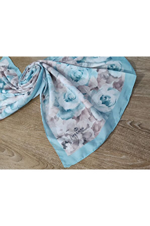 İpekhan Çiçek Desenli Şal Yeşil