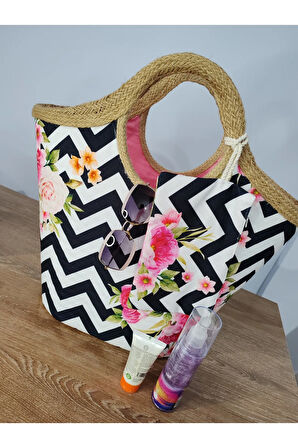 El Yapımı Büyük Desenli El ve Kol Çantası