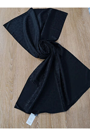 Scarfe Jakarlı Şal Siyah