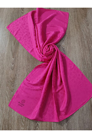 Scarfe Jakarlı Şal Fuşya