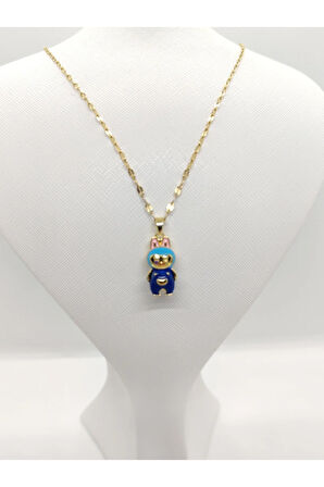 Laci Labubu Figürlü Çelik Kolye Gold