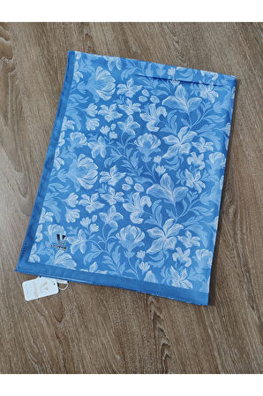 Lavinse Çiçek Desenli Şal Mavi