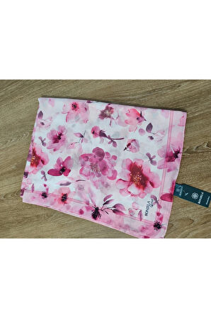 Bonjela Çiçek Desenli Şal Pembe