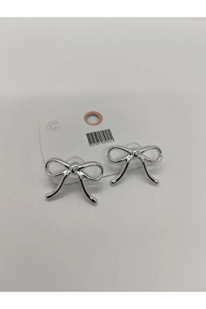 Kurdela Figürlü Silver Renk Küpe