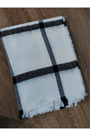 Omuz ve Boyun Şalı Zara Şal Ekru Siyah