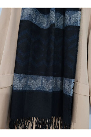 Omuz ve Boyun Şalı Desenli Laci