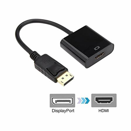 Displayport To Hdmi Dönüştürücü Adaptör Display Port Erkek Vga Dişi