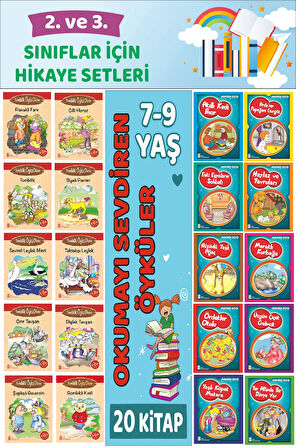 2.ve 3.Sınıflar İçin Okuma Alışkanlığı Kazandıran Mükemmel 20 li  Hikaye Seti