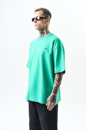 Erkek Respire Yazı Detaylı Oversize T-Shirt Vişne
