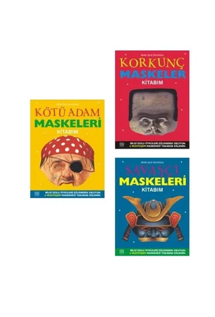 Maskeler Kitabım Serisi Korkunç-savaşçı-kötü Adam Maskeleri -3kitap