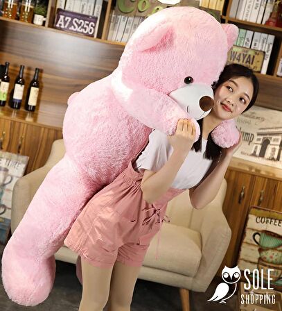 160 cm Papyonlu Peluş Ayı- Papyonlu %100 Yerli İmalat