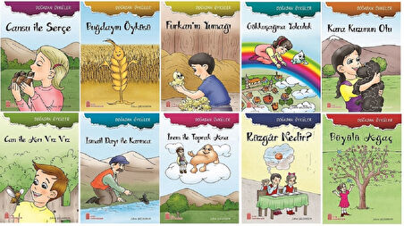1. Sınıf Okumayı Sevdiren Renkli Resimli Hikayeler 10 - 10 Kitap
