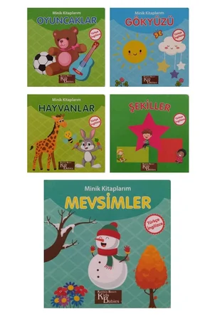   0-3 Yaş Minik Kitaplarım 5 Kitap Set Karton Kitap