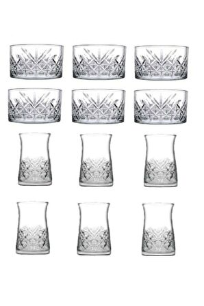 Paşabahçe timeless kesme kristal çay bardağı - 6 lı çay bardak