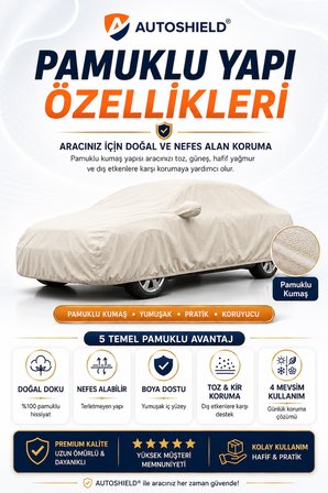 Peugeot e-308 Hatchback Uyumlu Pamuklu Bez Oto Branda Araç Örtüsü Toz Koruyucu Boya Dostu