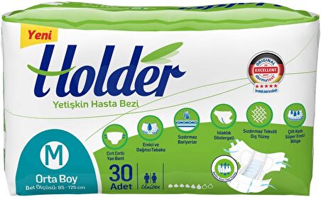 Holder Hasta Bezi Bel Bantlı Tekstil Yüzey Medium Orta 90 Adet